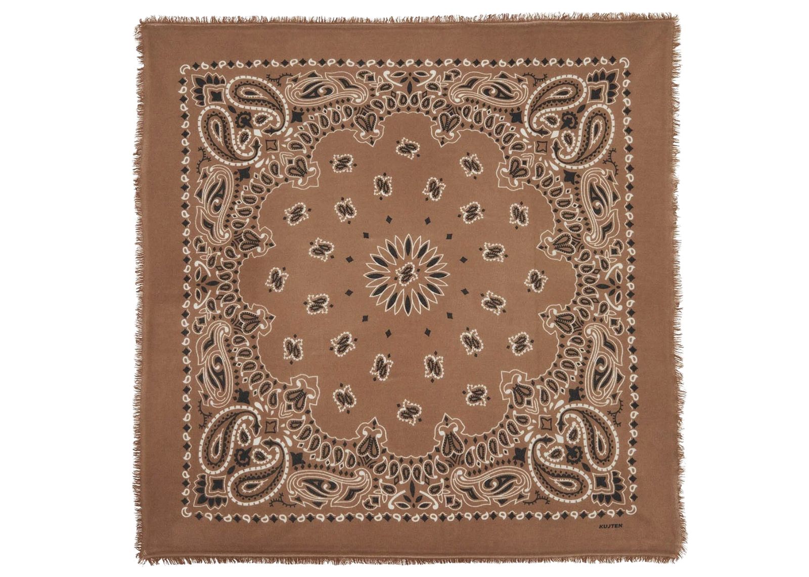 kujten large cashmere bandana hachiko bico caramelo
