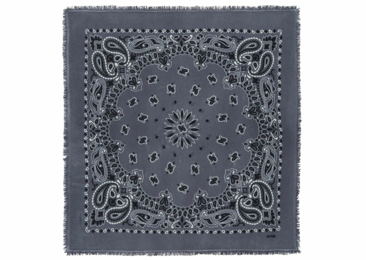 kujten large cashmere bandana hachiko bico flannel gray