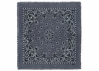 kujten large cashmere bandana hachiko bico flannel gray