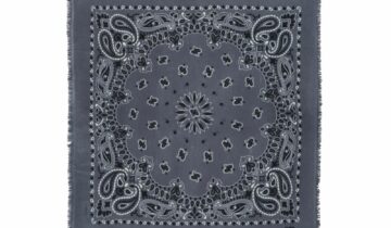 Kujten Large Cashmere Bandana Hachiko Bico Flannel Gray