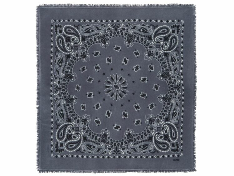 kujten large cashmere bandana hachiko bico flannel gray