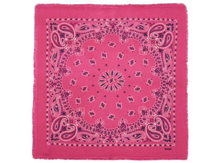 kujten large cashmere bandana hachiko bico fluorescent pink