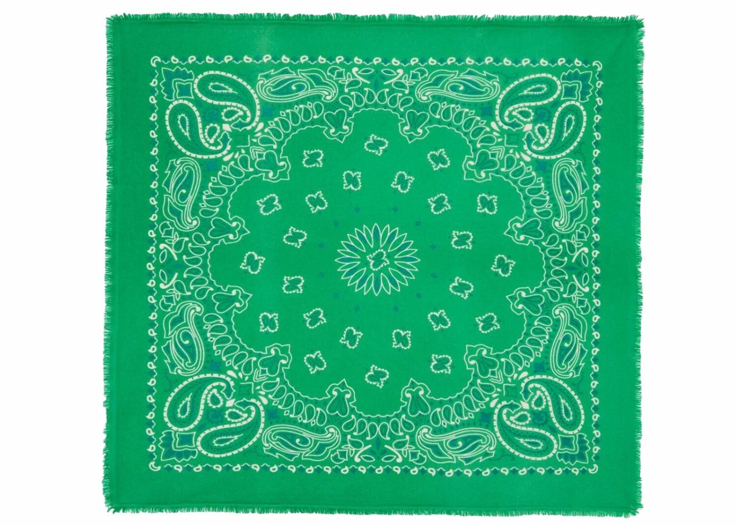 kujten large cashmere bandana hachiko bico grass green