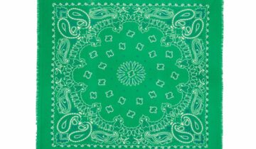 Kujten Large Cashmere Bandana Hachiko Bico Grass Green