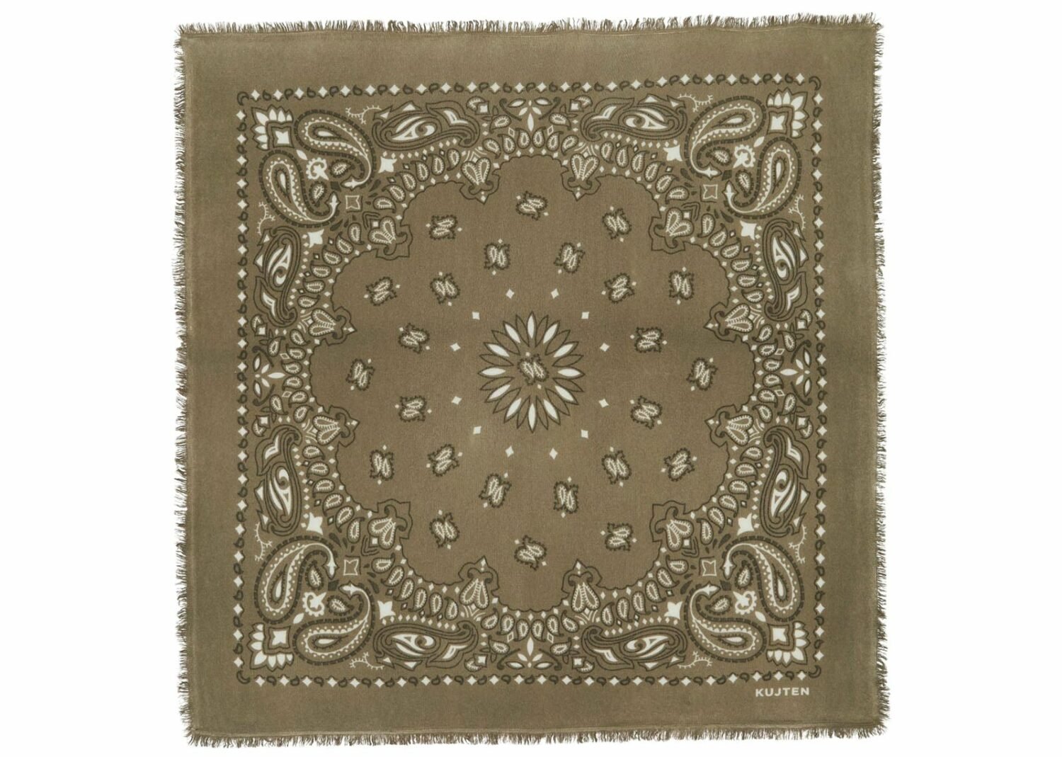 kujten large cashmere bandana hachiko bico marl khaki