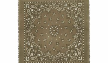 Kujten Large Cashmere Bandana Hachiko Bico Marl Khaki