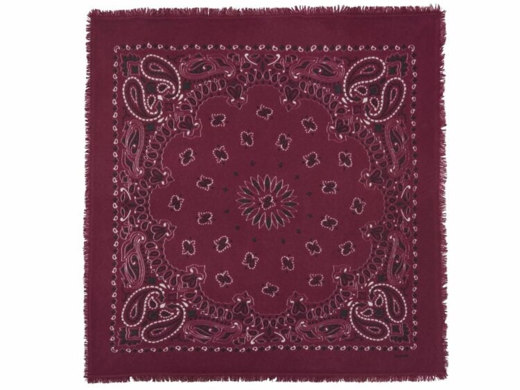 kujten large cashmere bandana hachiko bico marl wine red