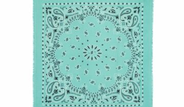 Kujten Large Cashmere Bandana Hachiko Bico Marshmallow Green