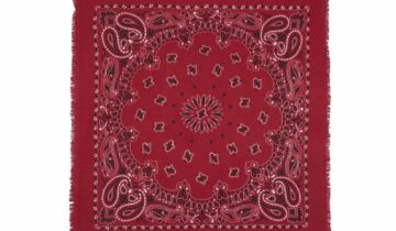 Kujten Large Cashmere Bandana Hachiko Bico Red