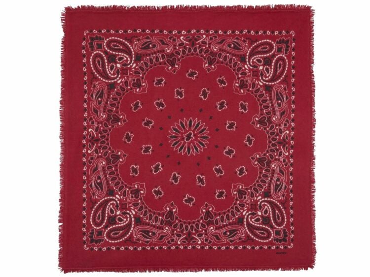 kujten large cashmere bandana hachiko bico red