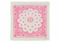 Kujten Large Cashmere Bandana Hachiko Bico Rose White
