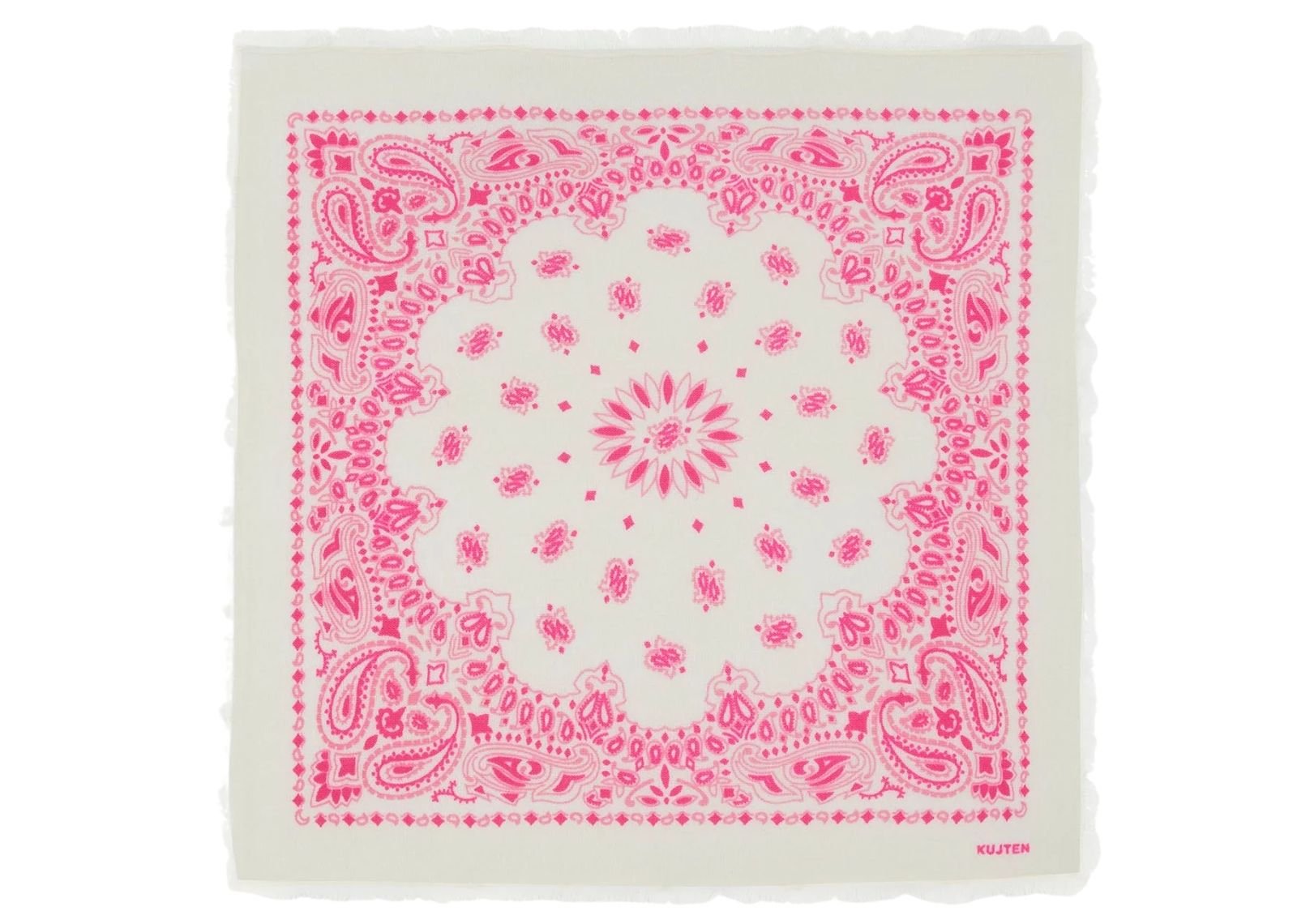 kujten large cashmere bandana hachiko bico rose white