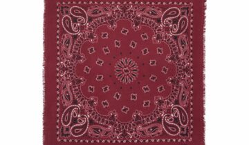 Kujten Large Cashmere Bandana Hachiko Bico Sierra Red