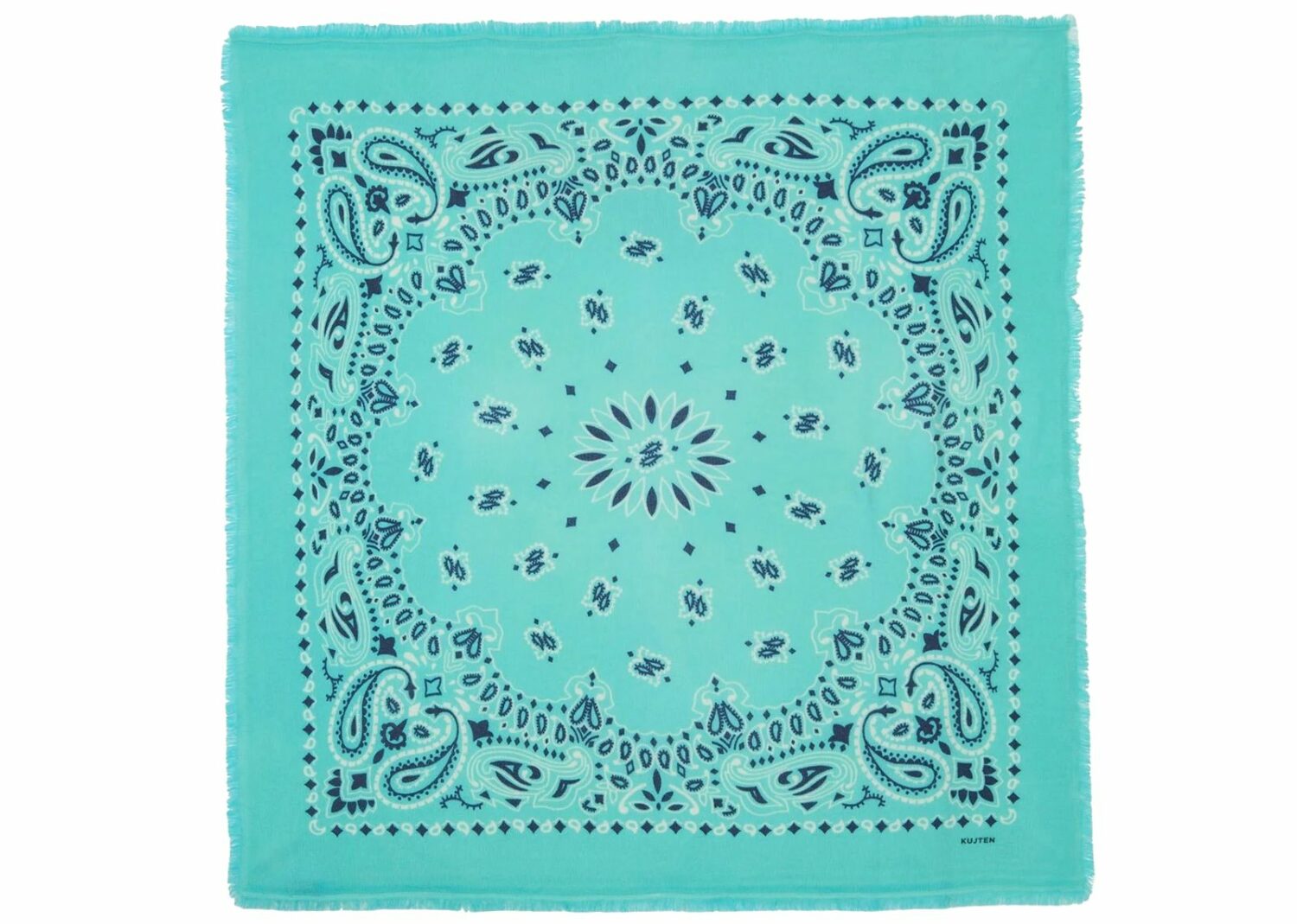 kujten large cashmere bandana hachiko bico turquoise green