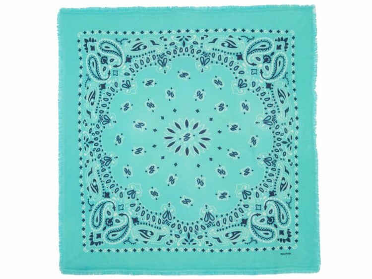 kujten large cashmere bandana hachiko bico turquoise green