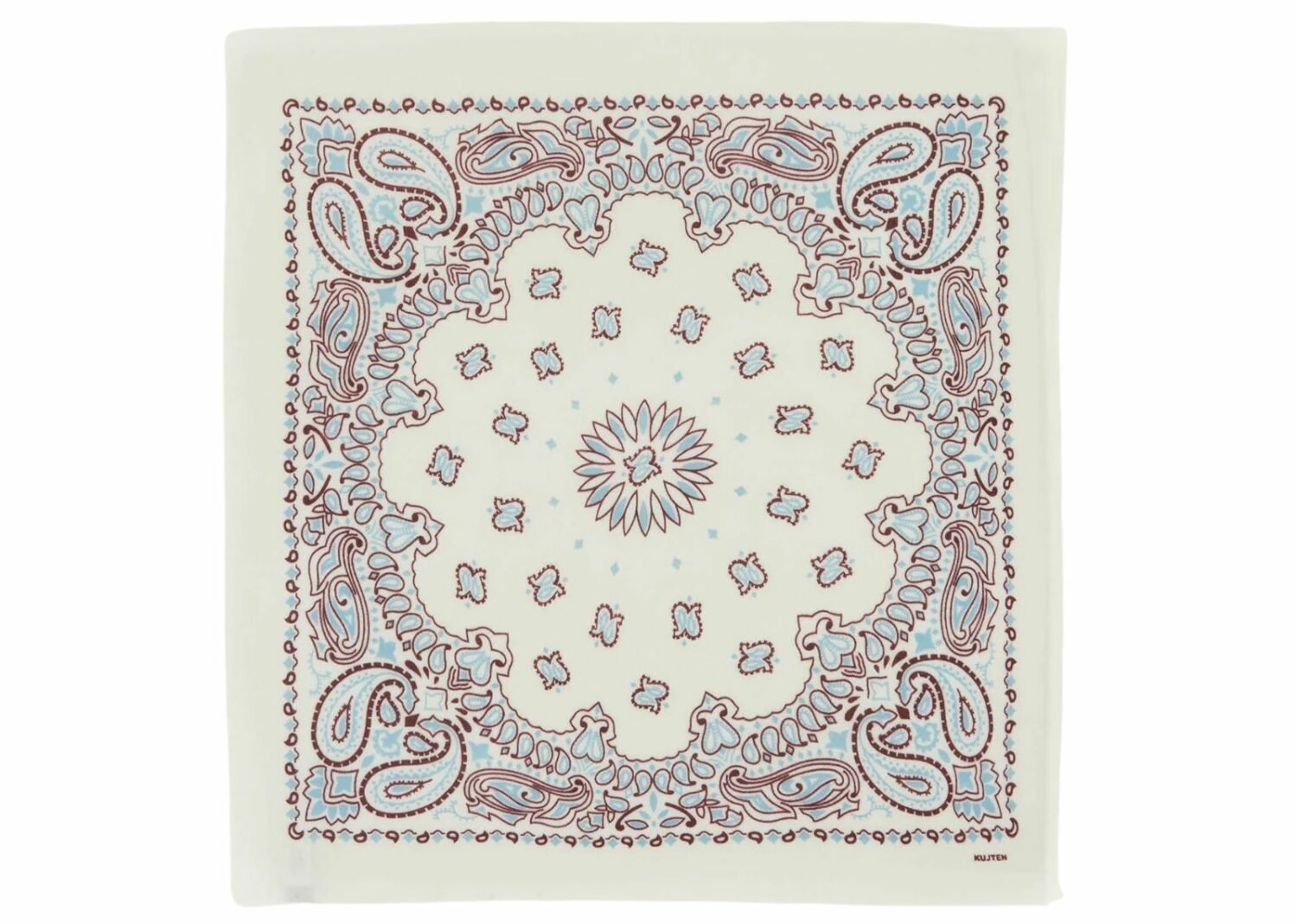 kujten large cashmere bandana hachiko bico white burgundy sienna