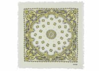 Kujten Large Cashmere Bandana Hachiko Bico Yellow Black