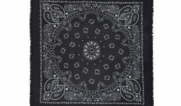 Kujten Large Cashmere Bandana Hachiko Black