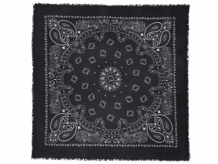 kujten large cashmere bandana hachiko black