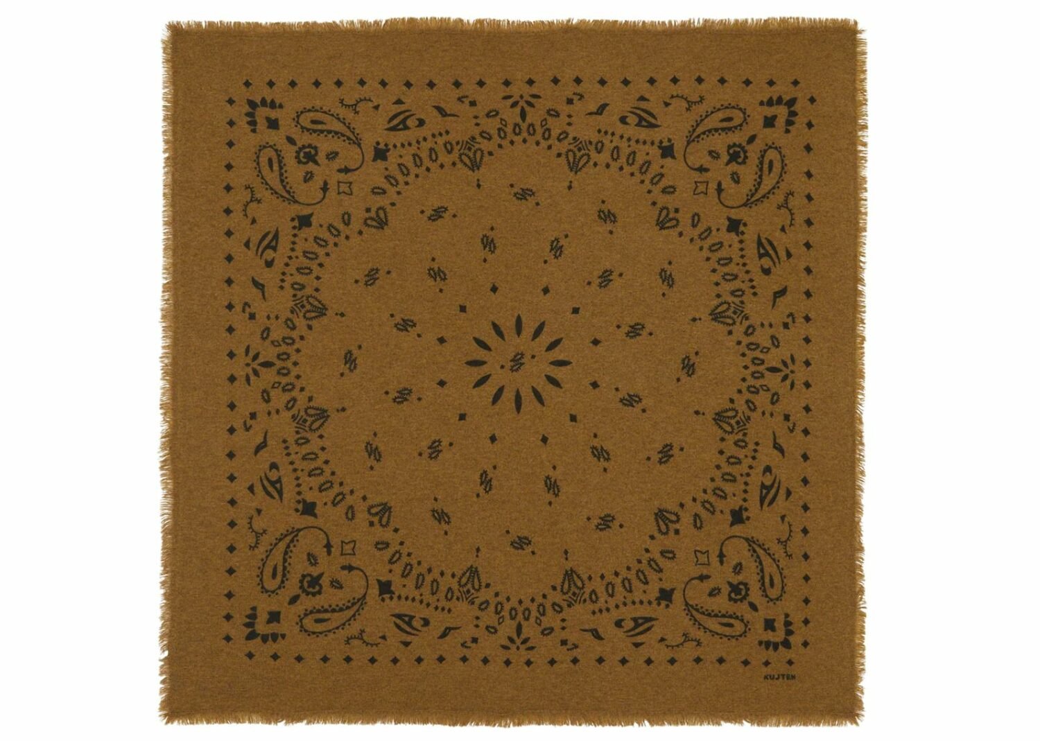 kujten large cashmere bandana hachiko bronze