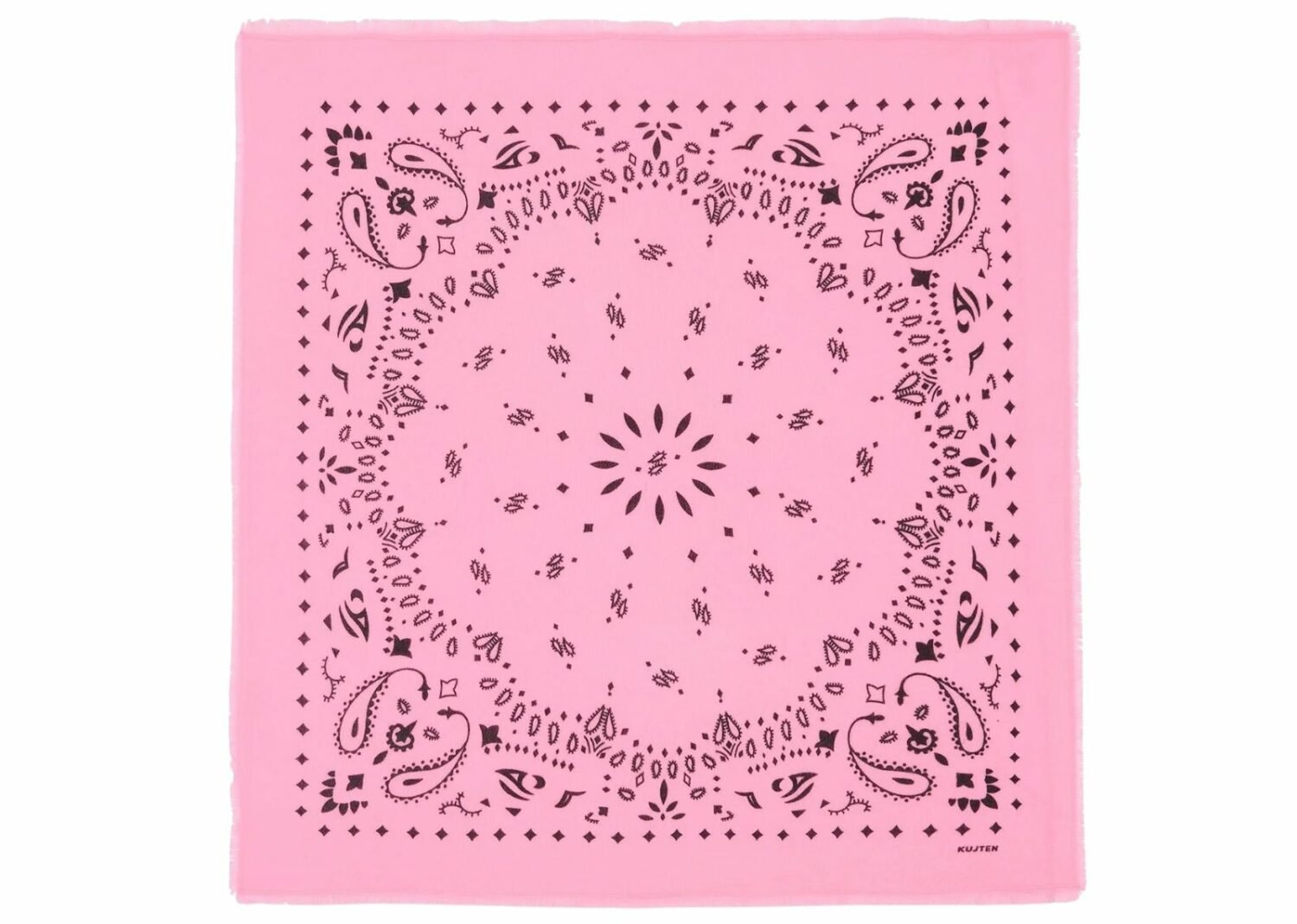 kujten large cashmere bandana hachiko bubblegum pink