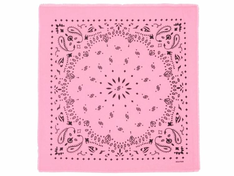 kujten large cashmere bandana hachiko bubblegum pink
