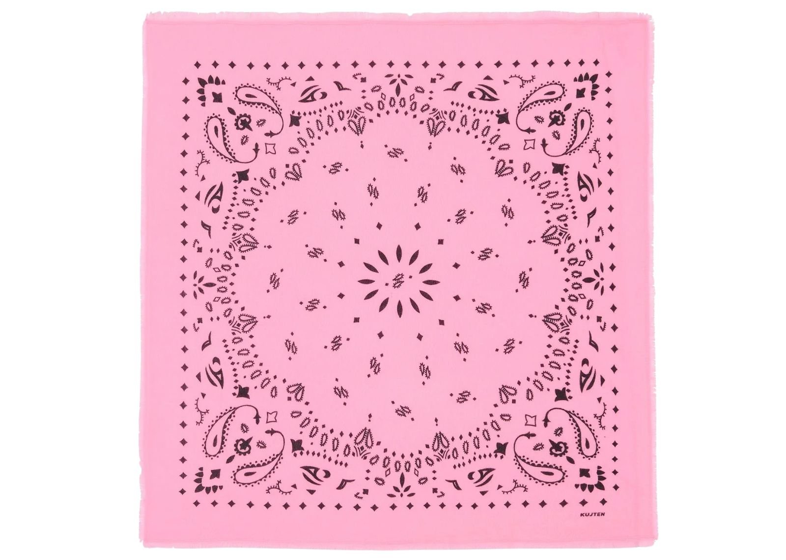 kujten large cashmere bandana hachiko bubblegum pink