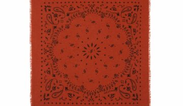 Kujten Large Cashmere Bandana Hachiko Burnt Orange
