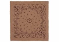 Kujten Large Cashmere Bandana Hachiko Camel Bordeaux