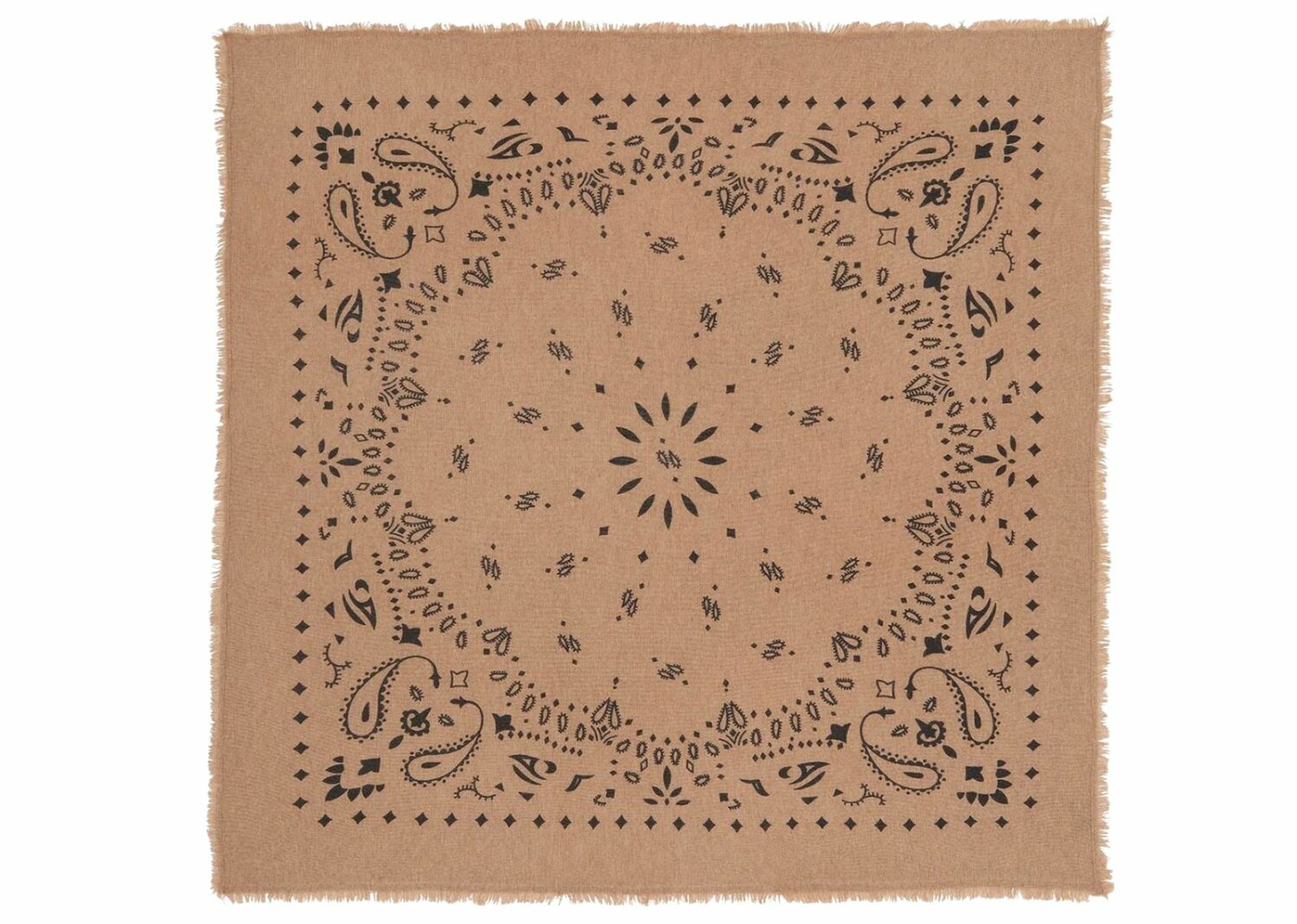 kujten large cashmere bandana hachiko camelo brown