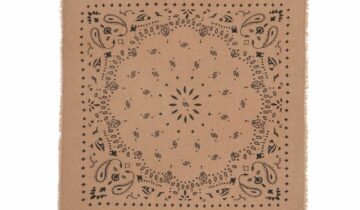 Kujten Large Cashmere Bandana Hachiko Camelo Brown