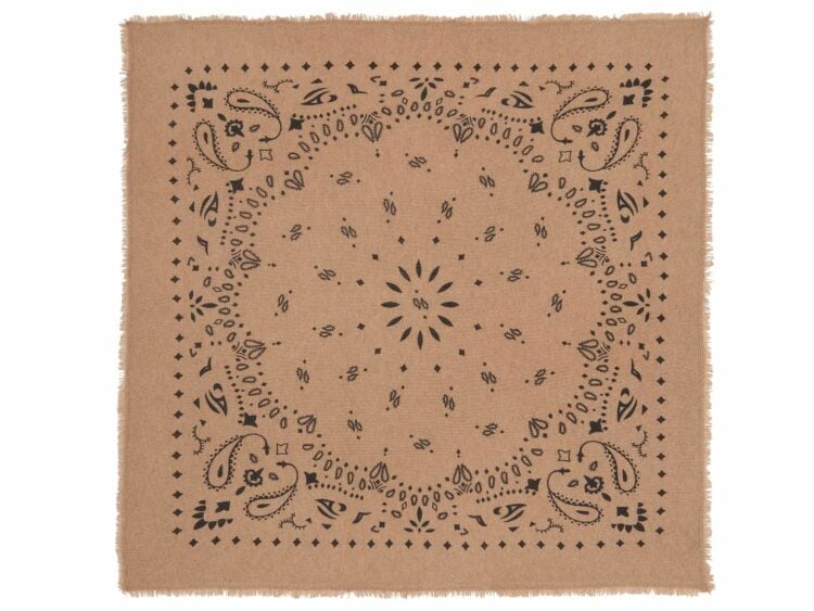 kujten large cashmere bandana hachiko camelo brown