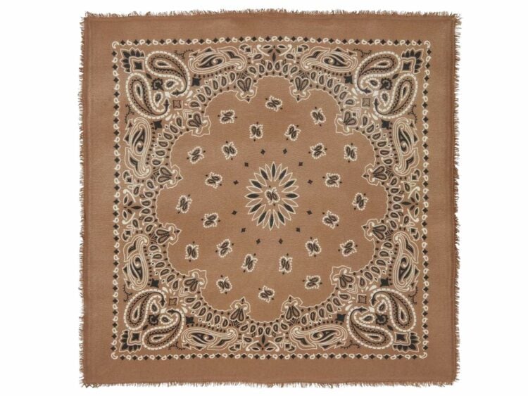kujten large cashmere bandana hachiko caramelo