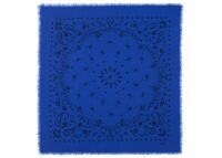 kujten large cashmere bandana hachiko cobalt blue