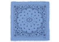 Kujten Large Cashmere Bandana Hachiko Denim Blue