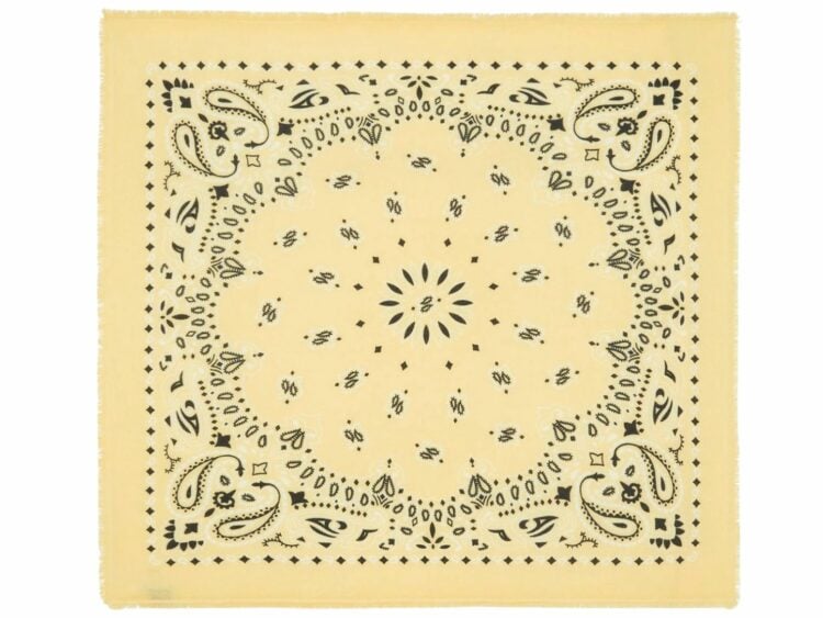 kujten large cashmere bandana hachiko egg yellow