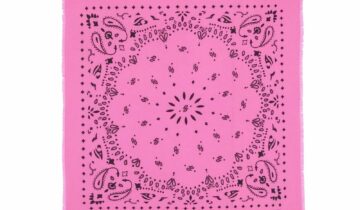 Kujten Large Cashmere Bandana Hachiko Lotus Pink