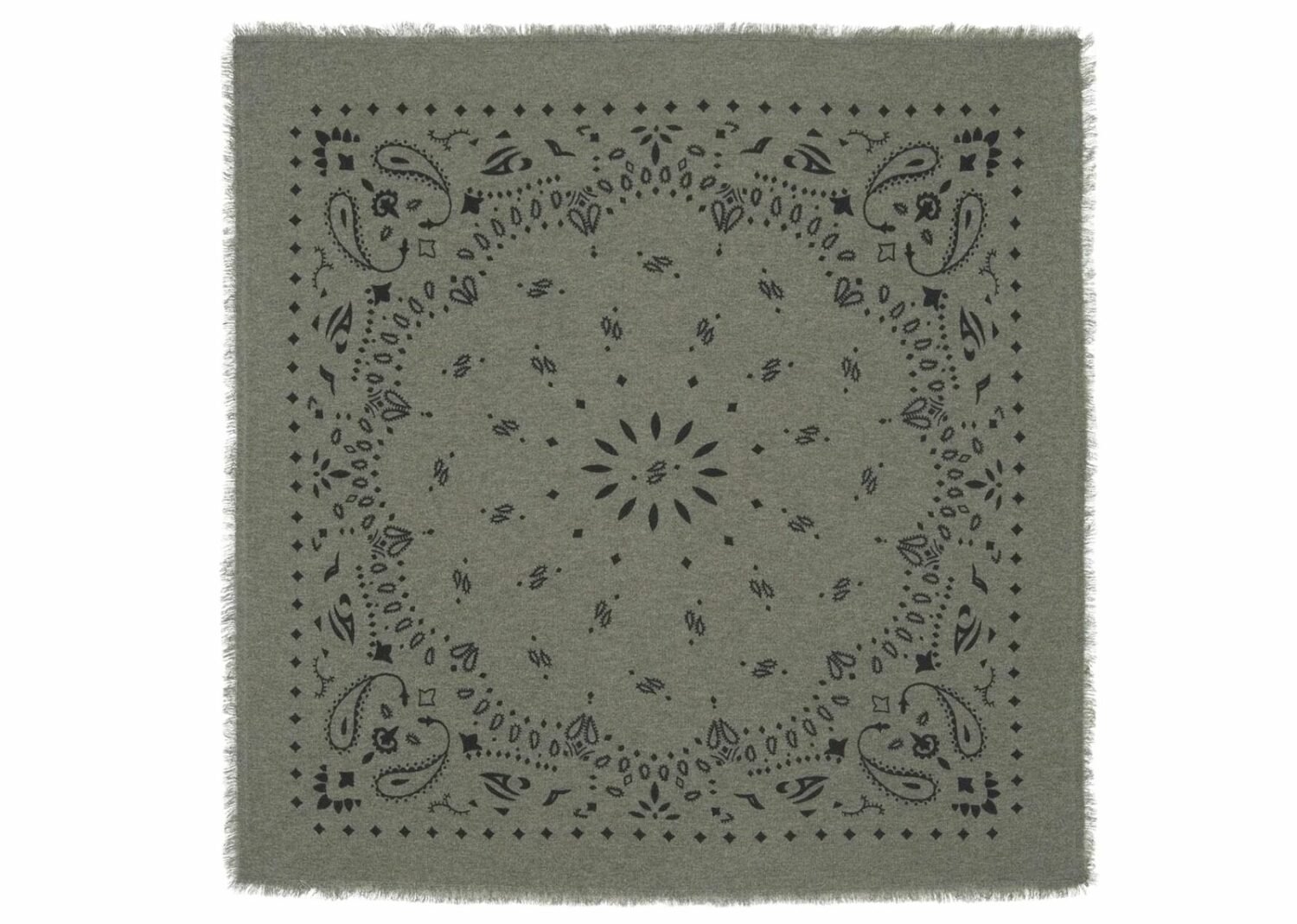 kujten large cashmere bandana hachiko marl khaki