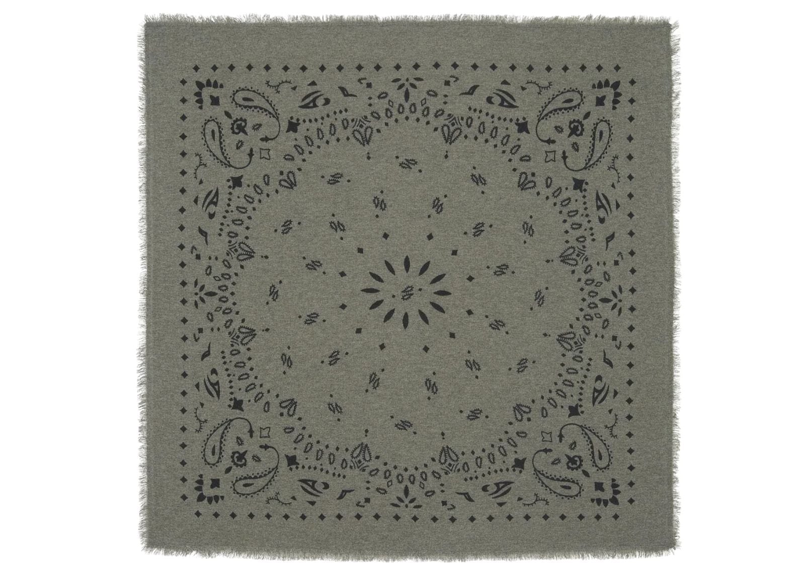 Kujten Large Cashmere Bandana Hachiko Marl Khaki