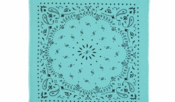 Kujten Large Cashmere Bandana Hachiko Marshmallow Green