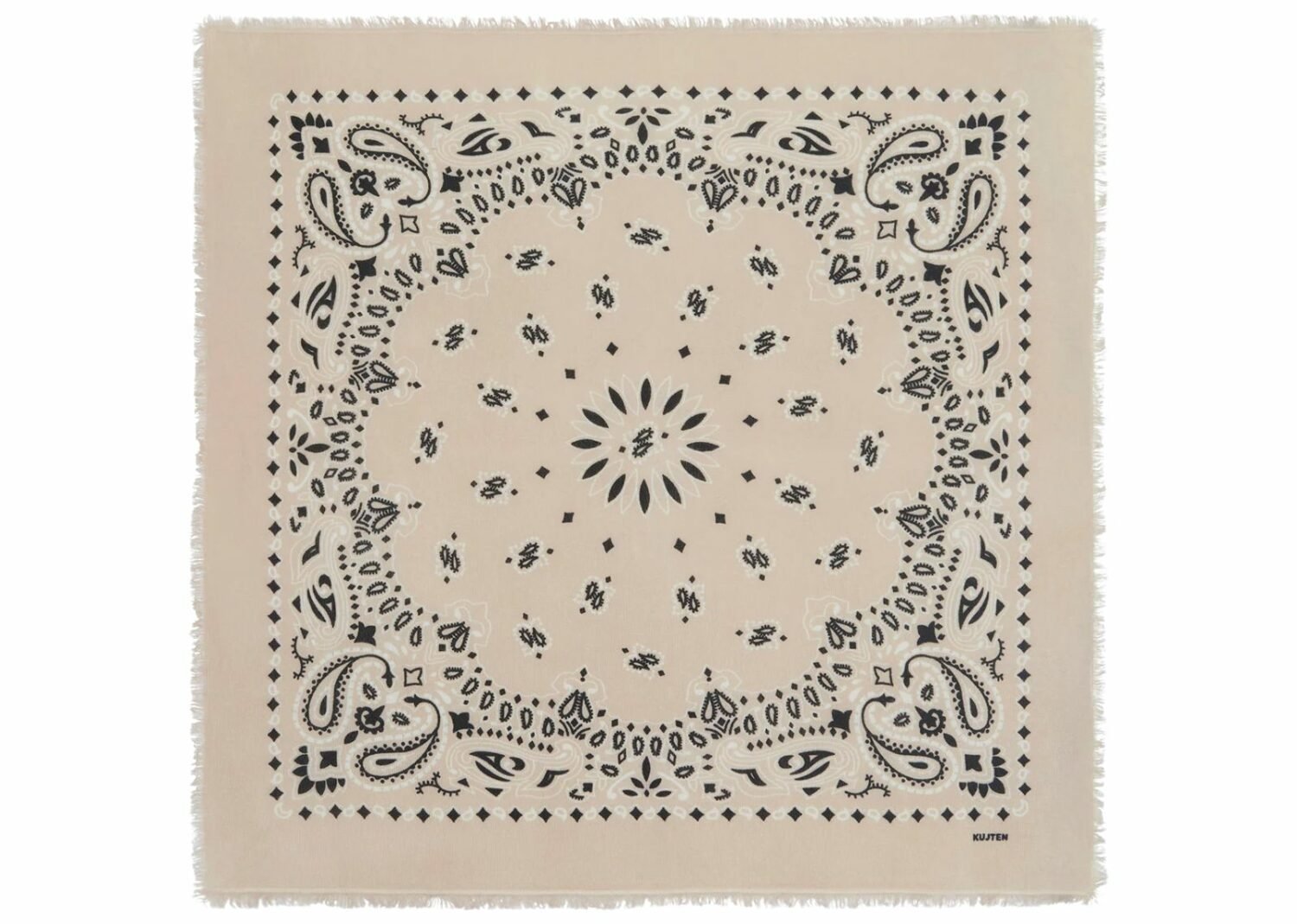 kujten large cashmere bandana hachiko organic white