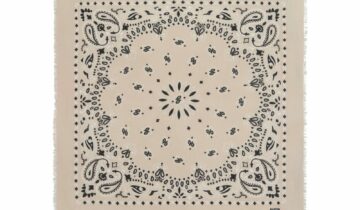 Kujten Large Cashmere Bandana Hachiko Organic White