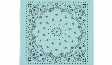 Kujten Large Cashmere Bandana Hachiko Pastel Green