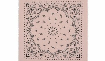 Kujten Large Cashmere Bandana Hachiko Pastel Pink