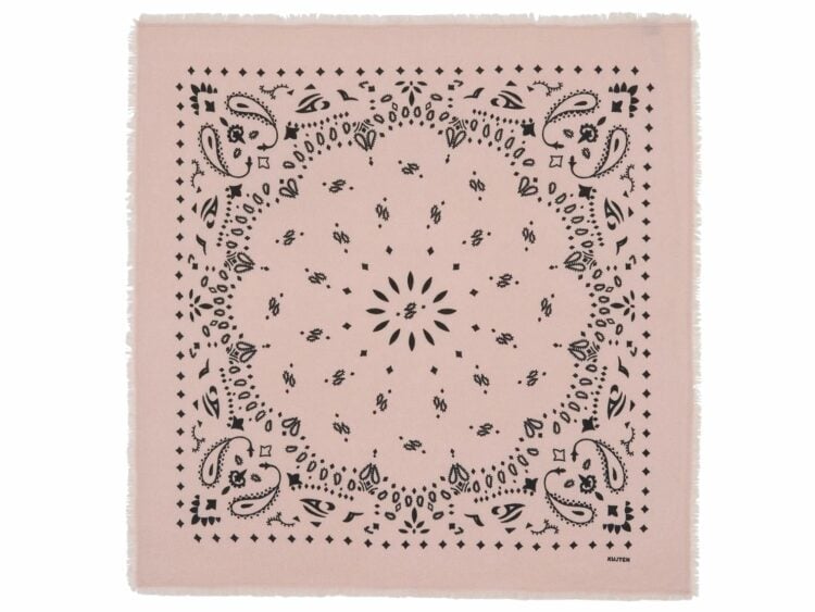 kujten large cashmere bandana hachiko pastel pink