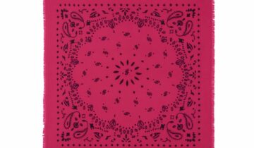 Kujten Large Cashmere Bandana Hachiko Peony Pink