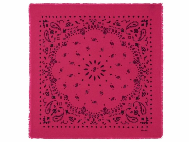 kujten large cashmere bandana hachiko peony pink