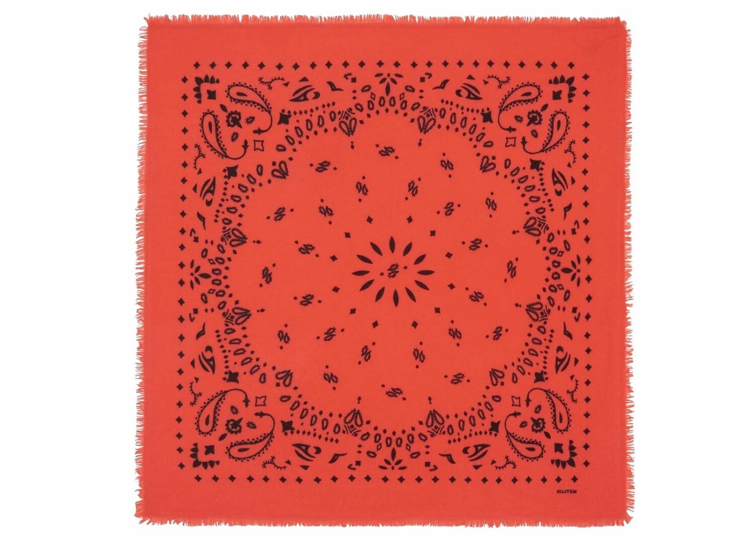 kujten large cashmere bandana hachiko pop coral