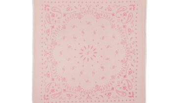Kujten Large Cashmere Bandana Hachiko Powder Pink