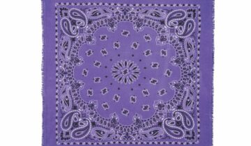 Kujten Large Cashmere Bandana Hachiko Purple